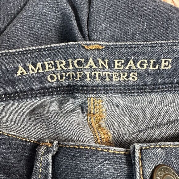 American Eagle SUPER SKINNY Womens Size 6 Mid Rise Blue Jeans Denim Pants 29x29 - Picture 10 of 11